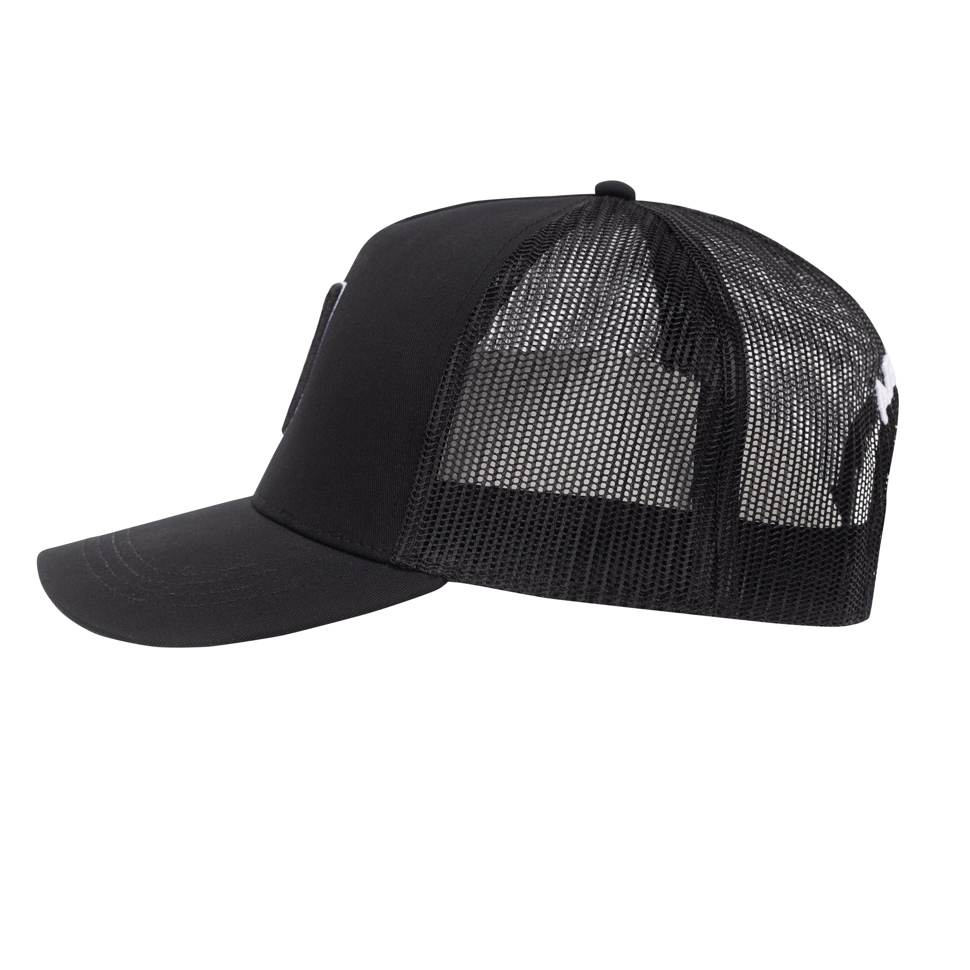 A LOGO TRUCKER CAP - Black