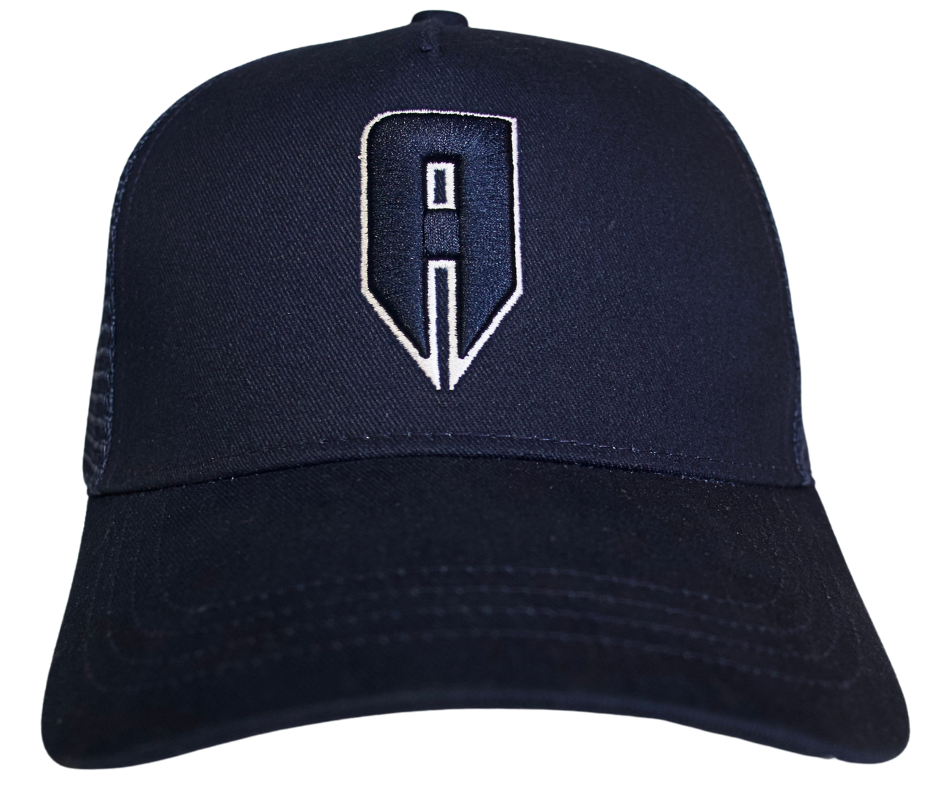 NAVY A LOGO TRUCKER CAP